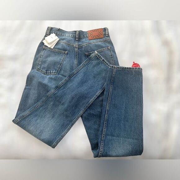 SANDRO Faded Jeans Straight Leg Style Size 36 (4-6) - Picture 8 of 16